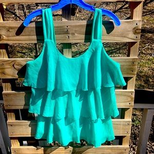 Loft ruffled tank top